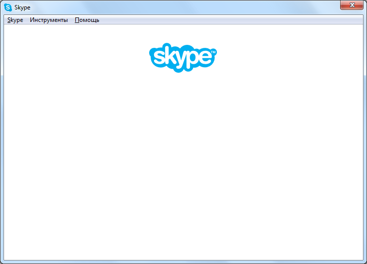 Белый экран в программе Skype